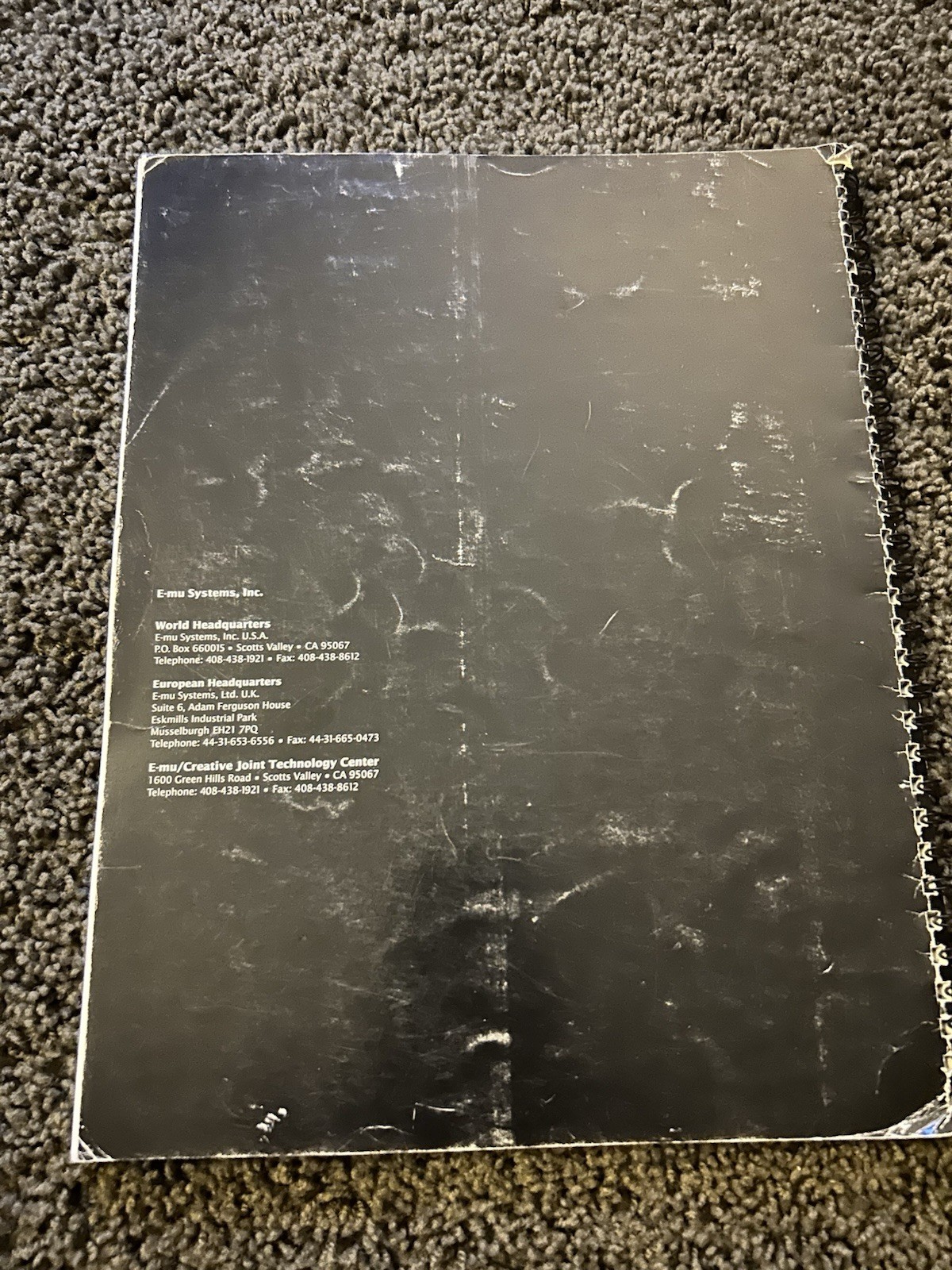 E-mu Proteus FX Operation Manual User Guide Book