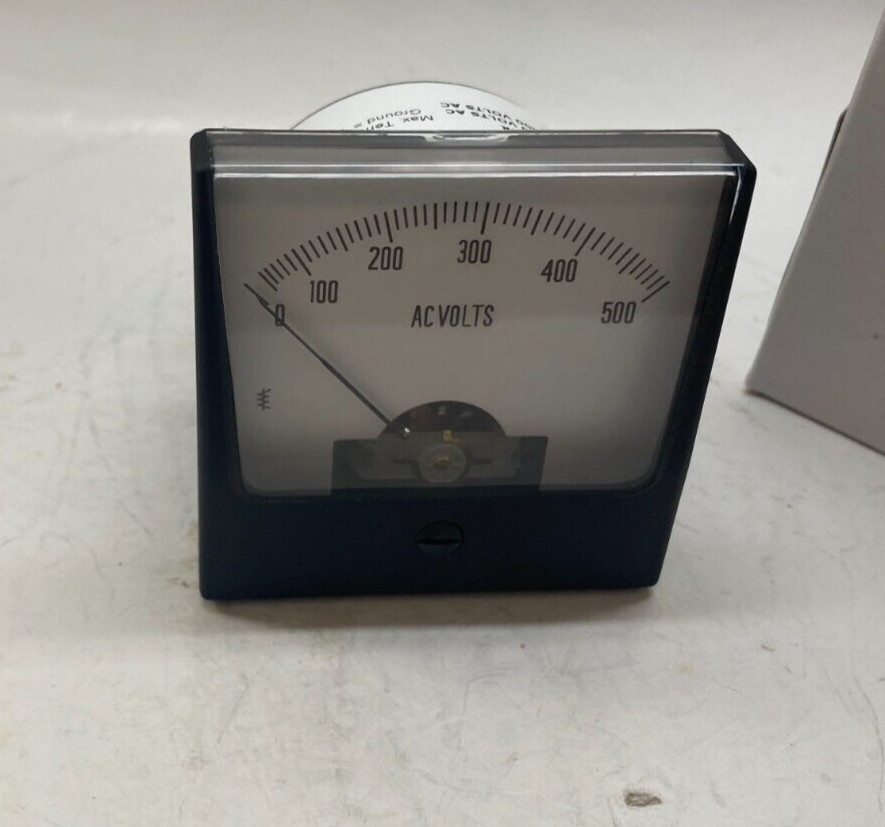 2-1/2" Analog AC Voltage Panel Meter (0 to 500 VAC) - AC Volt Gauge Panel Meter