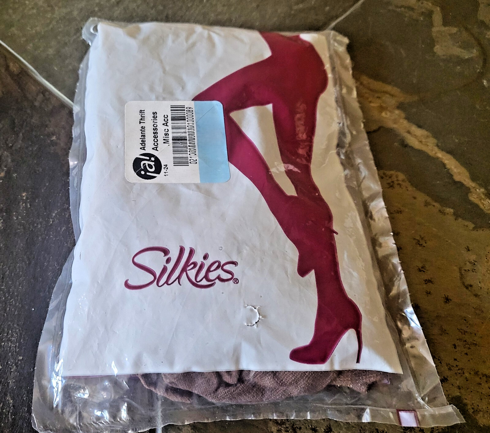 Size Queen (XL) Vintage Silkies Honey Beige Control Top Panty Hose