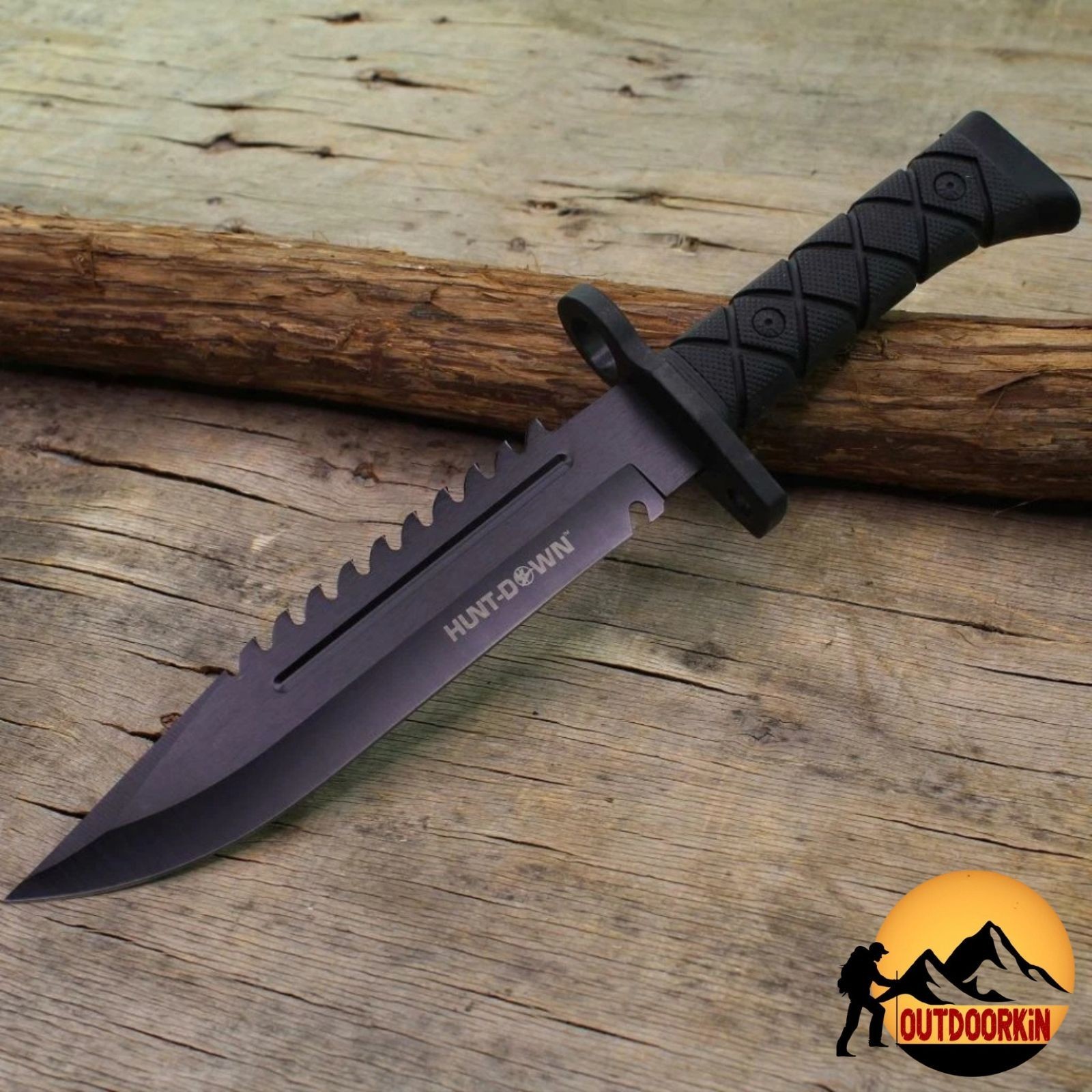 13.5" MILITARY Tactical Combat BOWIE Knife FIXED BLADE Hunting SURVIVAL + Sheath