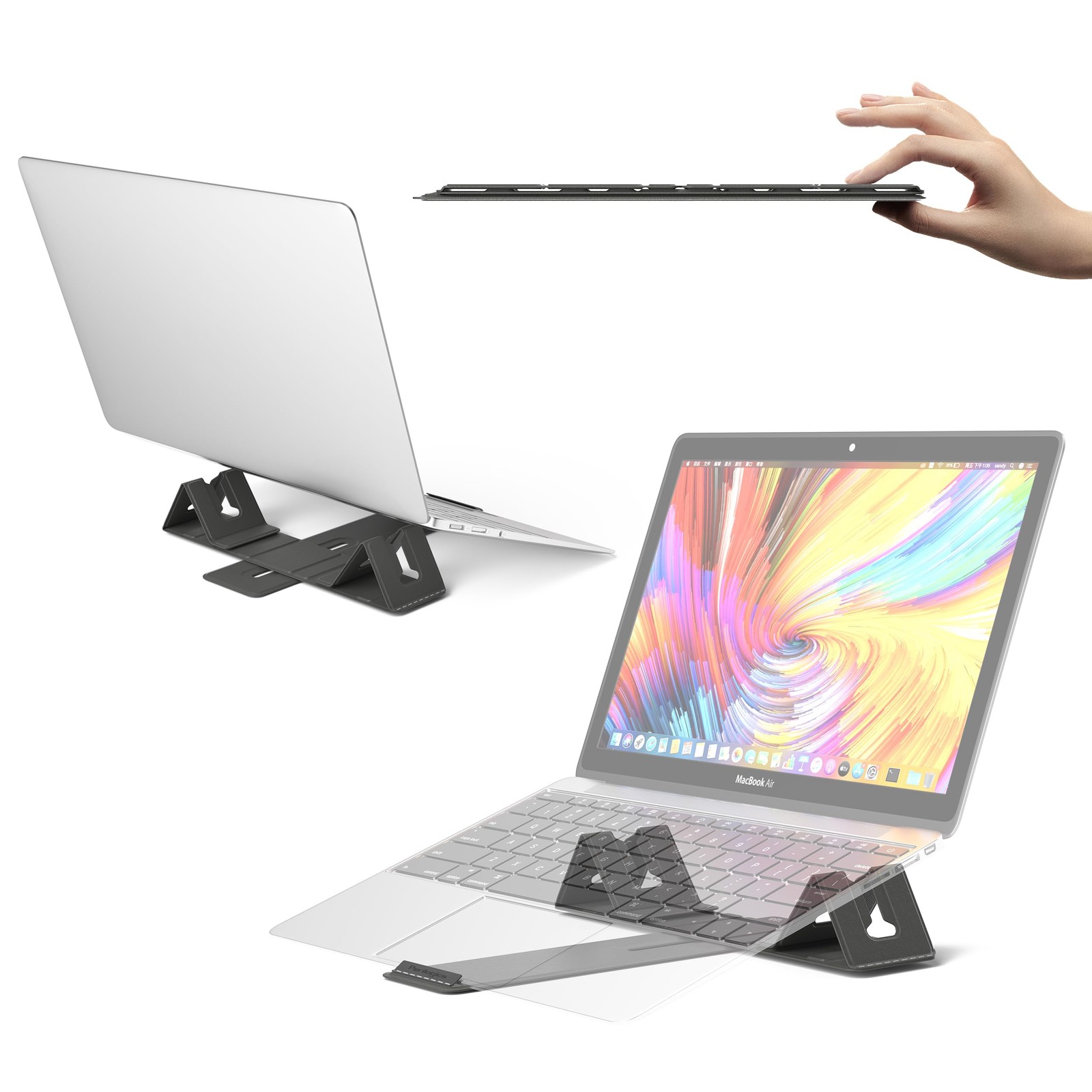 Magnetic Adjustable Travel Laptop Stand for Digital Nomads and Business Trave...