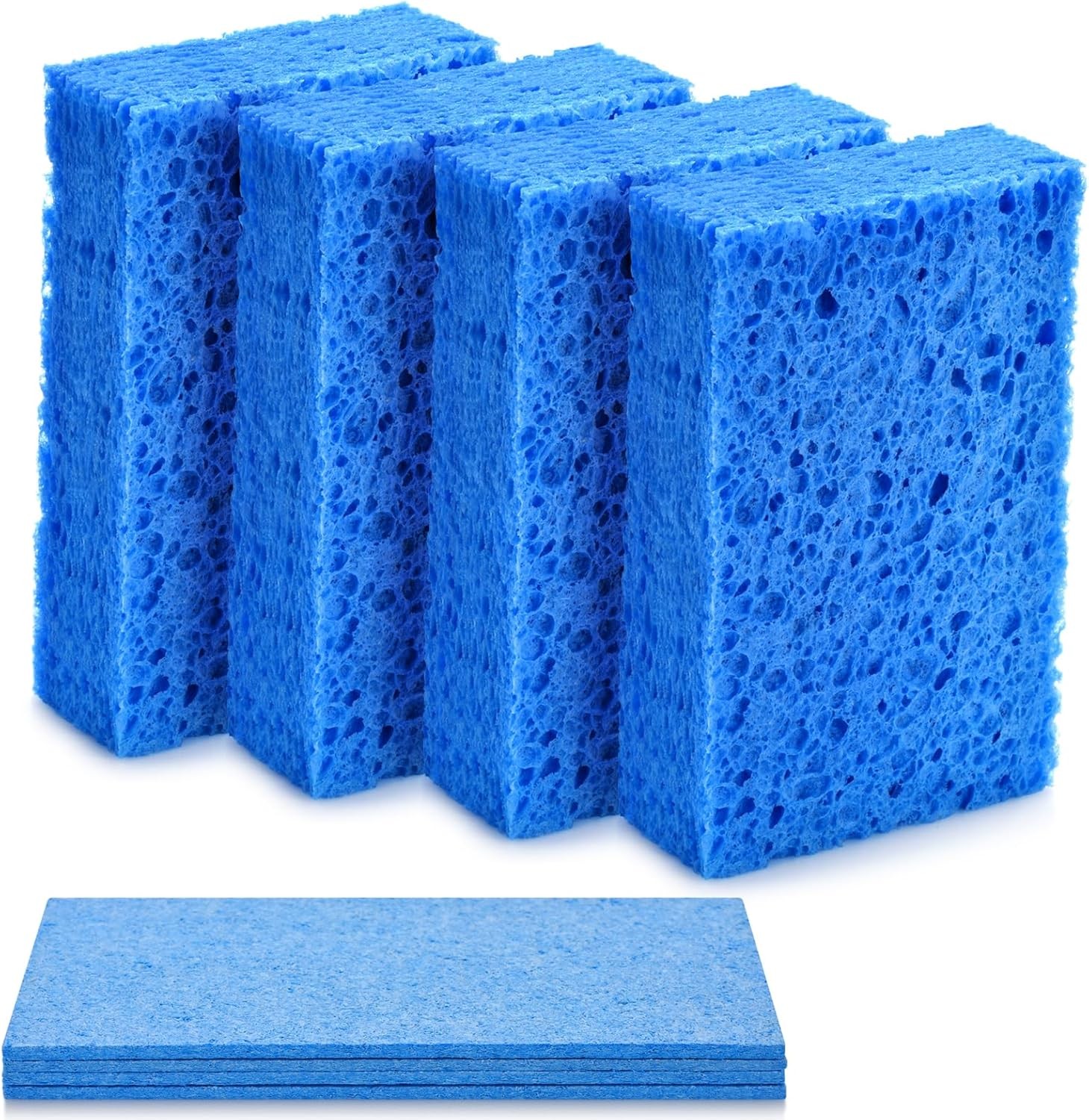 Mcyye 4PCS Compressed Kitchen Sponges for Household Use, Zero Scratch Scrub Dish