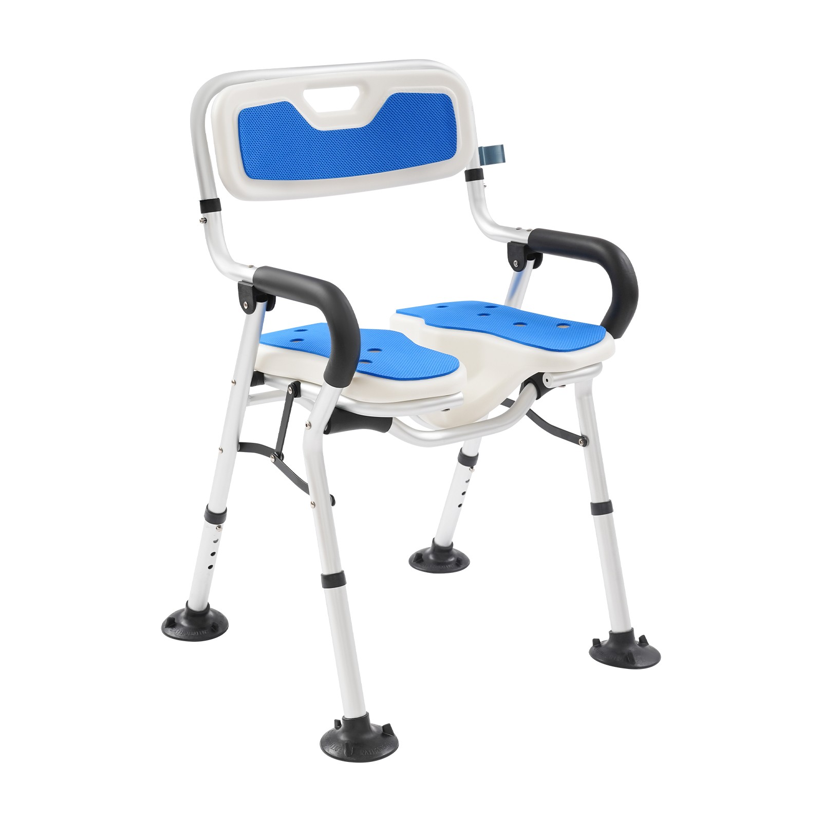 Heavy Duty Shower Chair U-Shape Seat Foldable Shower Chair for Private Washing