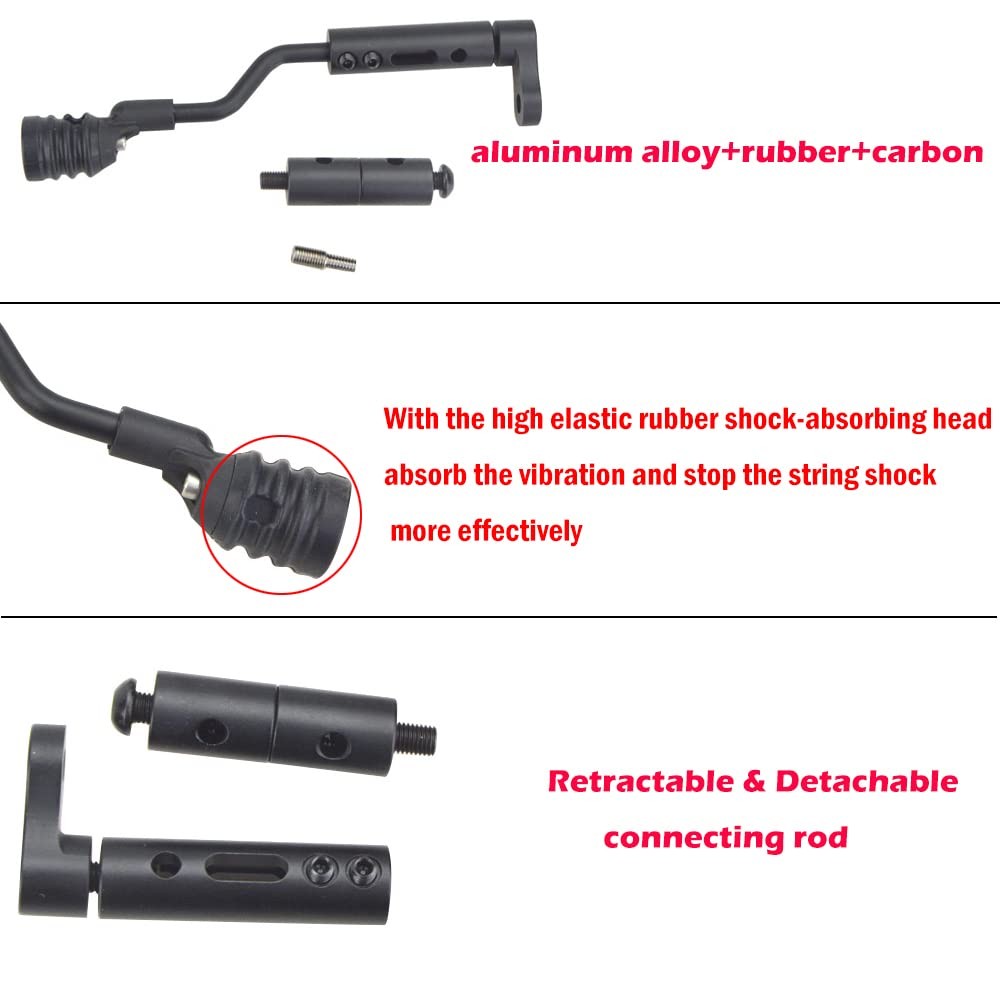 ZSHJGJR String Stop Bracket Decelerator Rod String Vibration Balance Bowstrin...