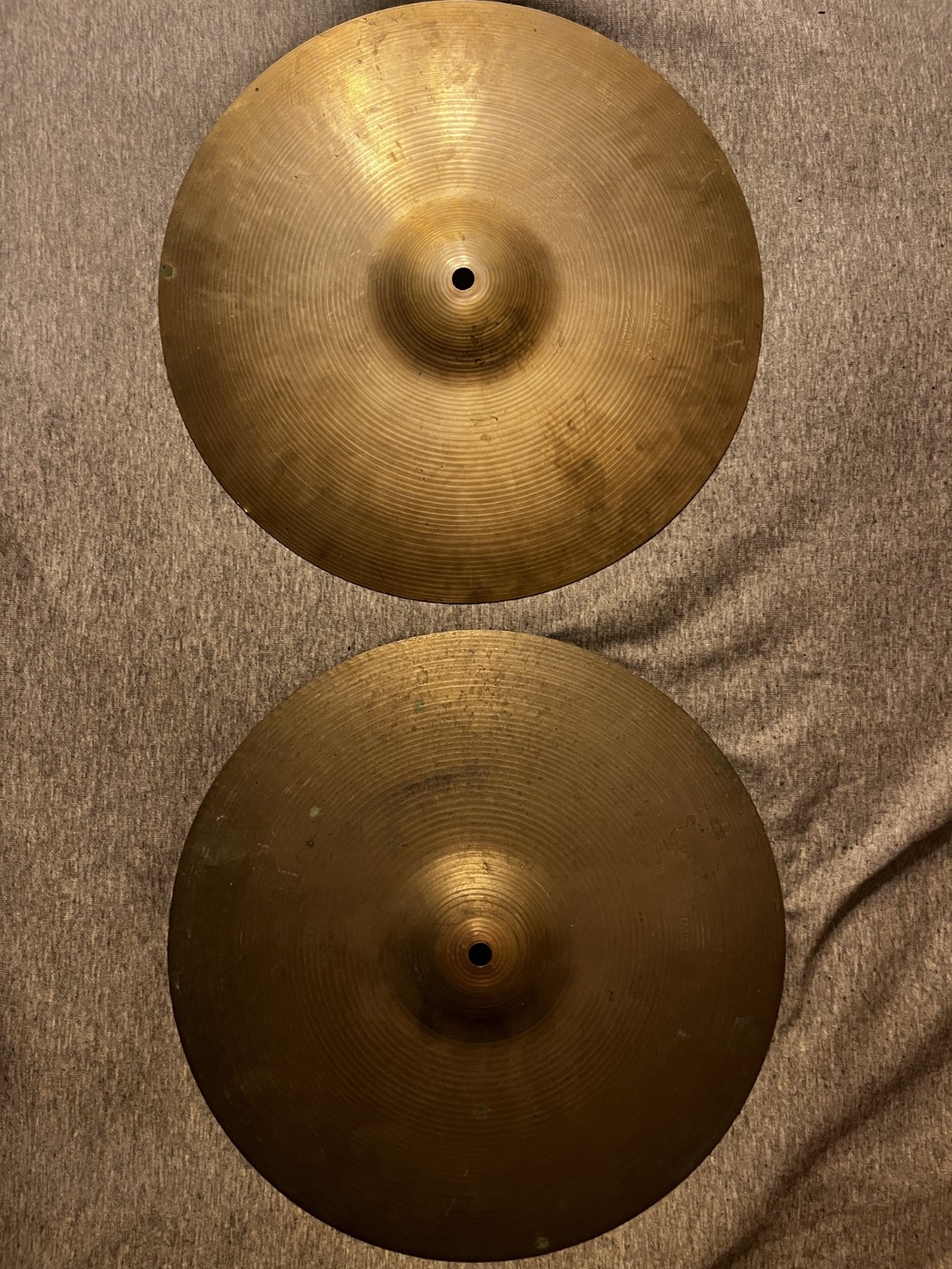 Paiste Formula 602 14” Hi-Hat Cymbals Pair Pre-Serial Vintage 1960s Switzerland