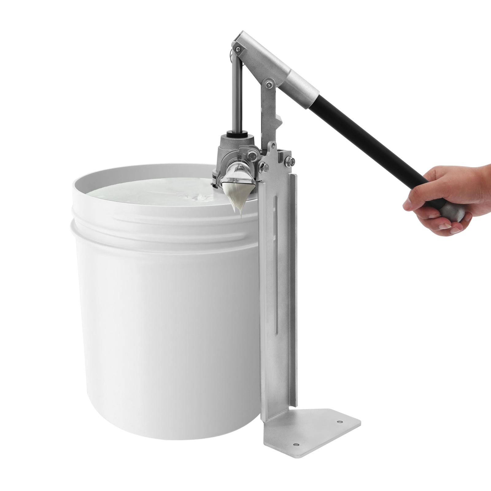 Manual Paste Pump, 304 Stainless Steel, 15.75 Inch Handle, for Liquid Paste