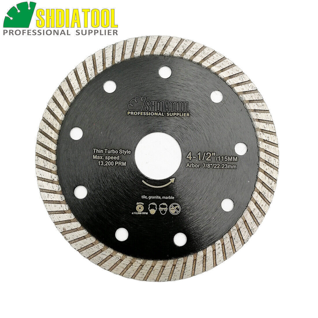 4.5in / 115mm Diamond Cutting Discs Superthin Turbo Grinder Saw Blades Wheel