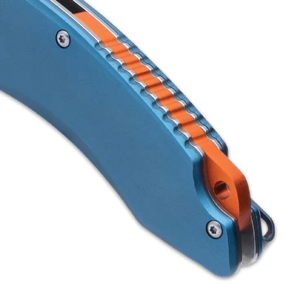 Contender Workman D2 Tool Steel Pocket Knife, Blue Linerlock Flipper