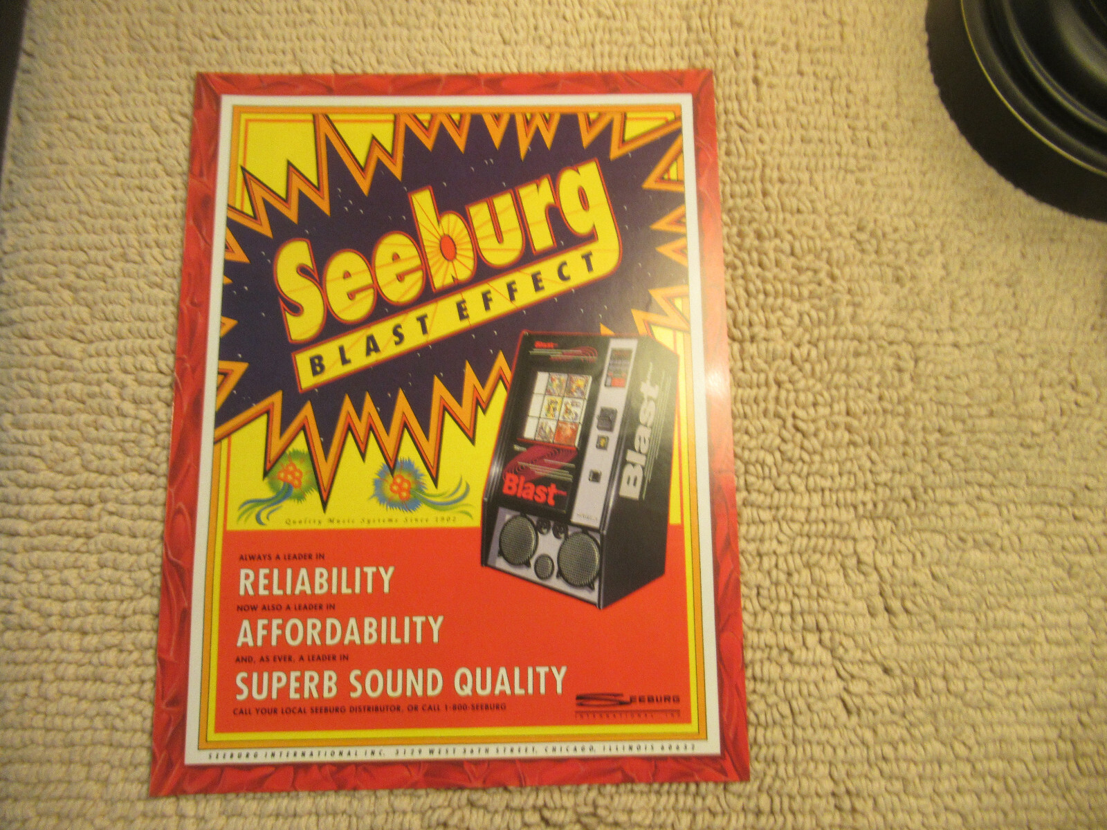 SEEBURG  JUKEBOX  blast effect   FLYER