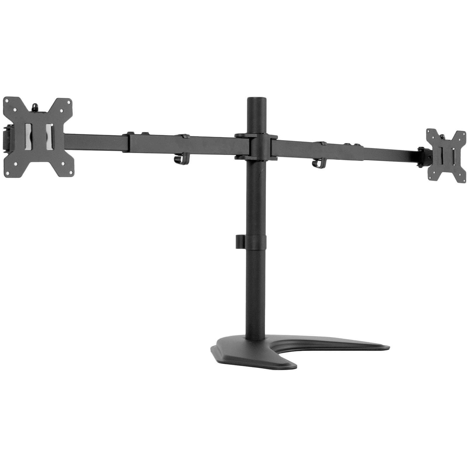 VIVO Black Telescoping Dual Ultrawide 27" to 38" Monitor Freestanding Desk Stand