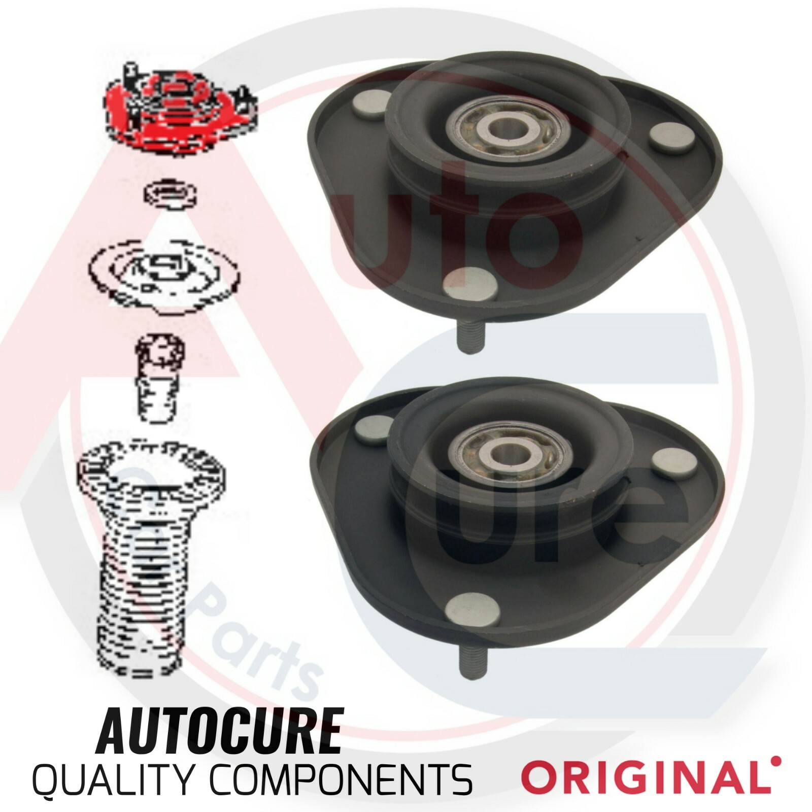 FITS TOYOTA RAV4 2005-2012 2 x FRONT SHOCK ABSORBER SUPPORT MOUNTS NEW