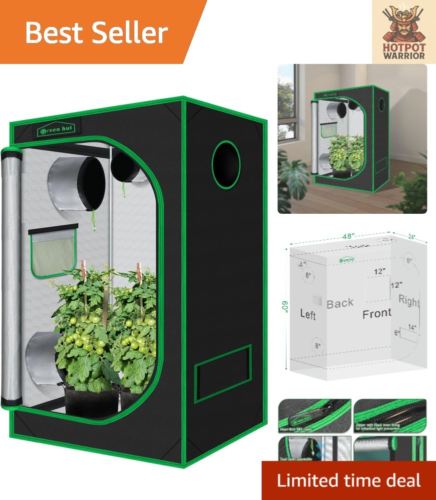 Indoor Grow Tent 48"x24"x60" - Durable Hydroponic Garden with Observation Window