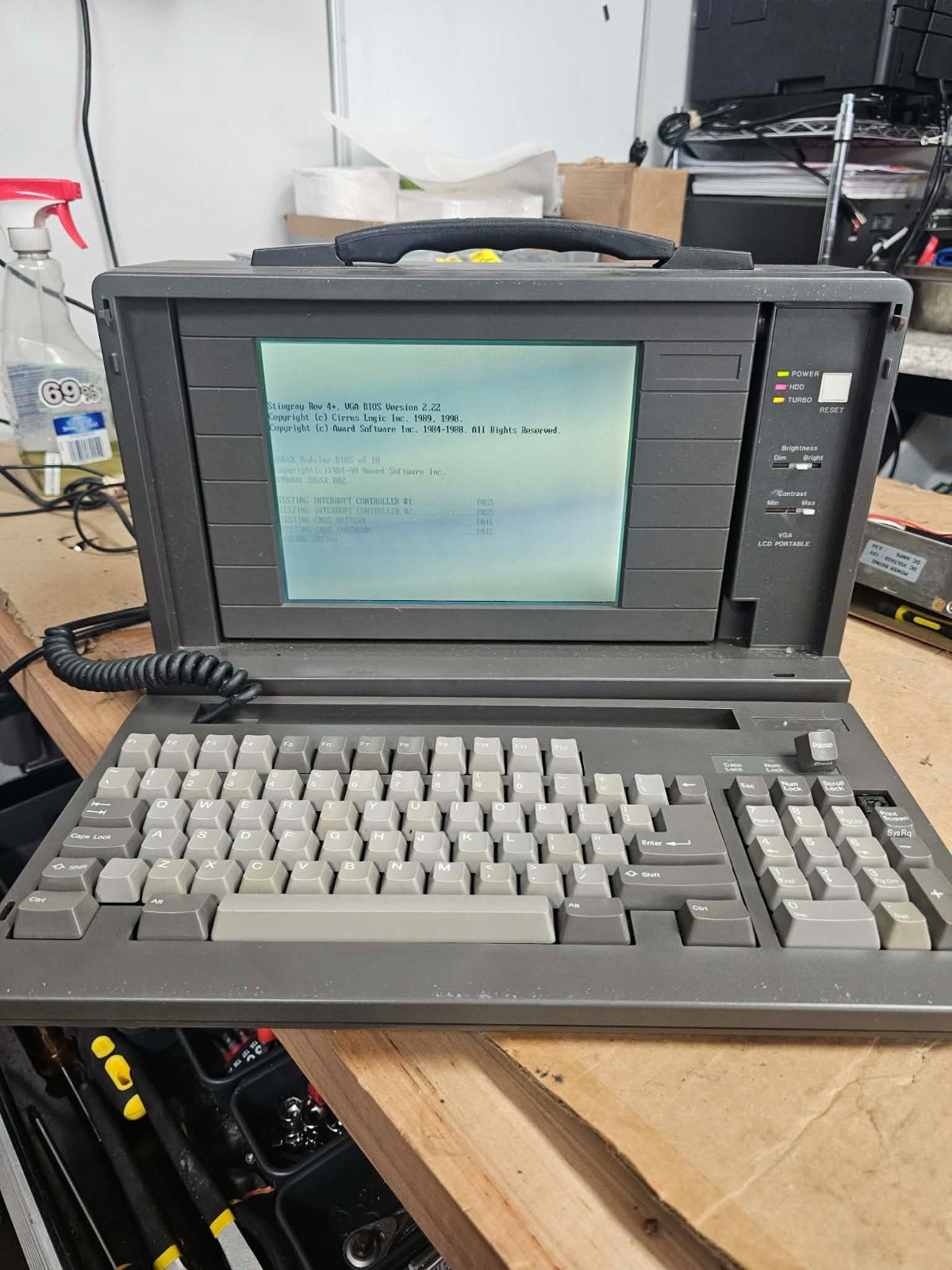 Rare Vintage Retro Unknown Model Portable Desktop 386SX 4MB wHard Drive & Floppy