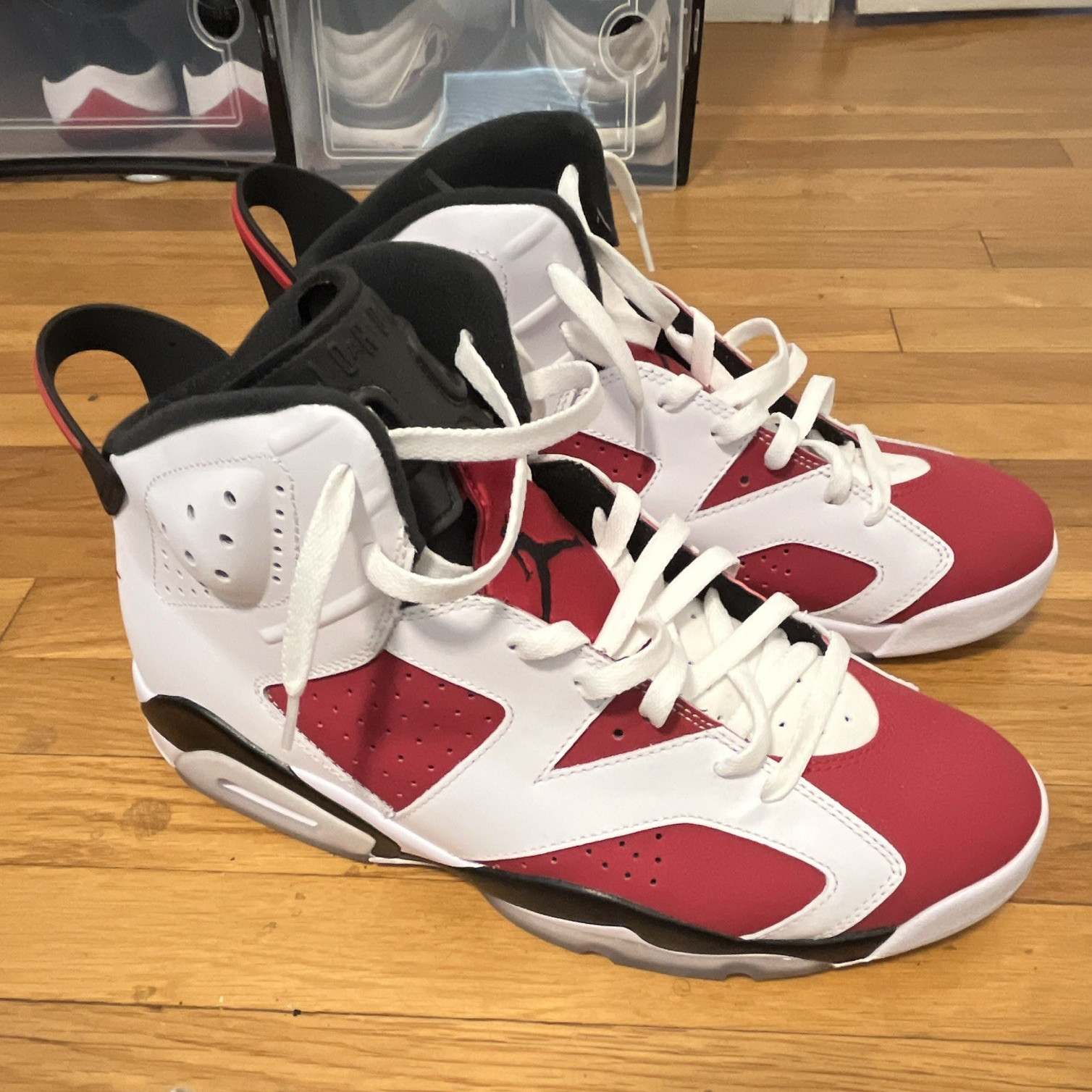 Nike Air Jordan 6 Men’s Mid Top Lace-Up Red/White/Black Basketball Sneaker