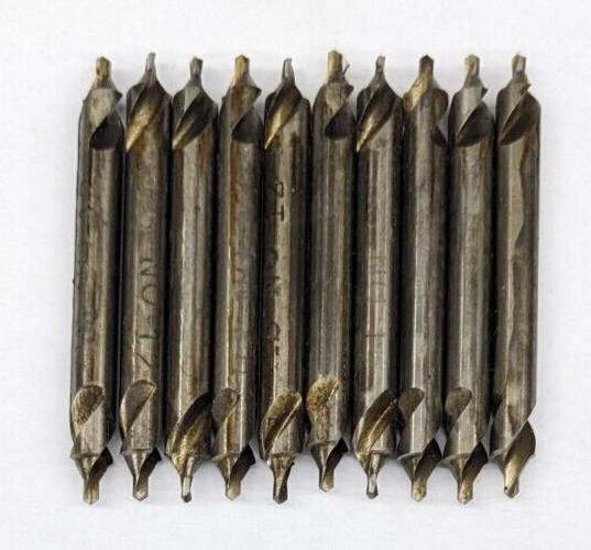 10 Pack #12 Kromhard Combined Drill & Countersink HSS 60° Bell USA Center Drill