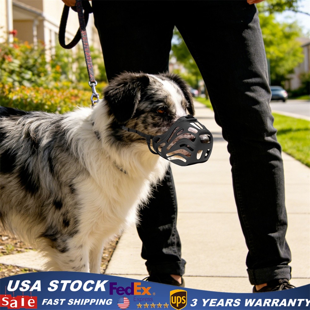 Dog Muzzle, Soft Breathable Dog Muzzle, Dog Muzzle Preventing Chewing and Biting