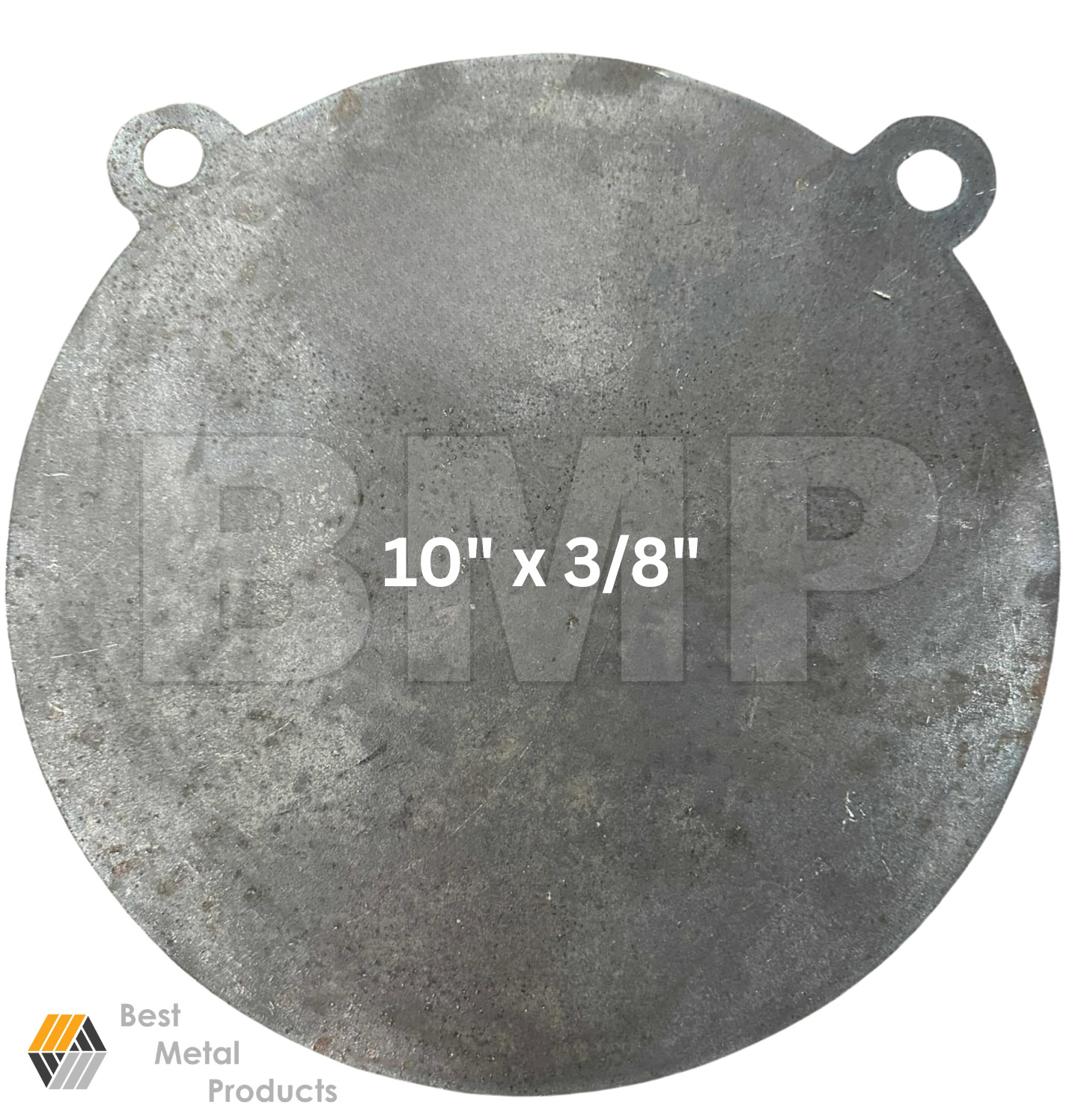 AR500 Steel Gong Shooting Target  10" Round  3/8" Thick  2-Hole 0200123