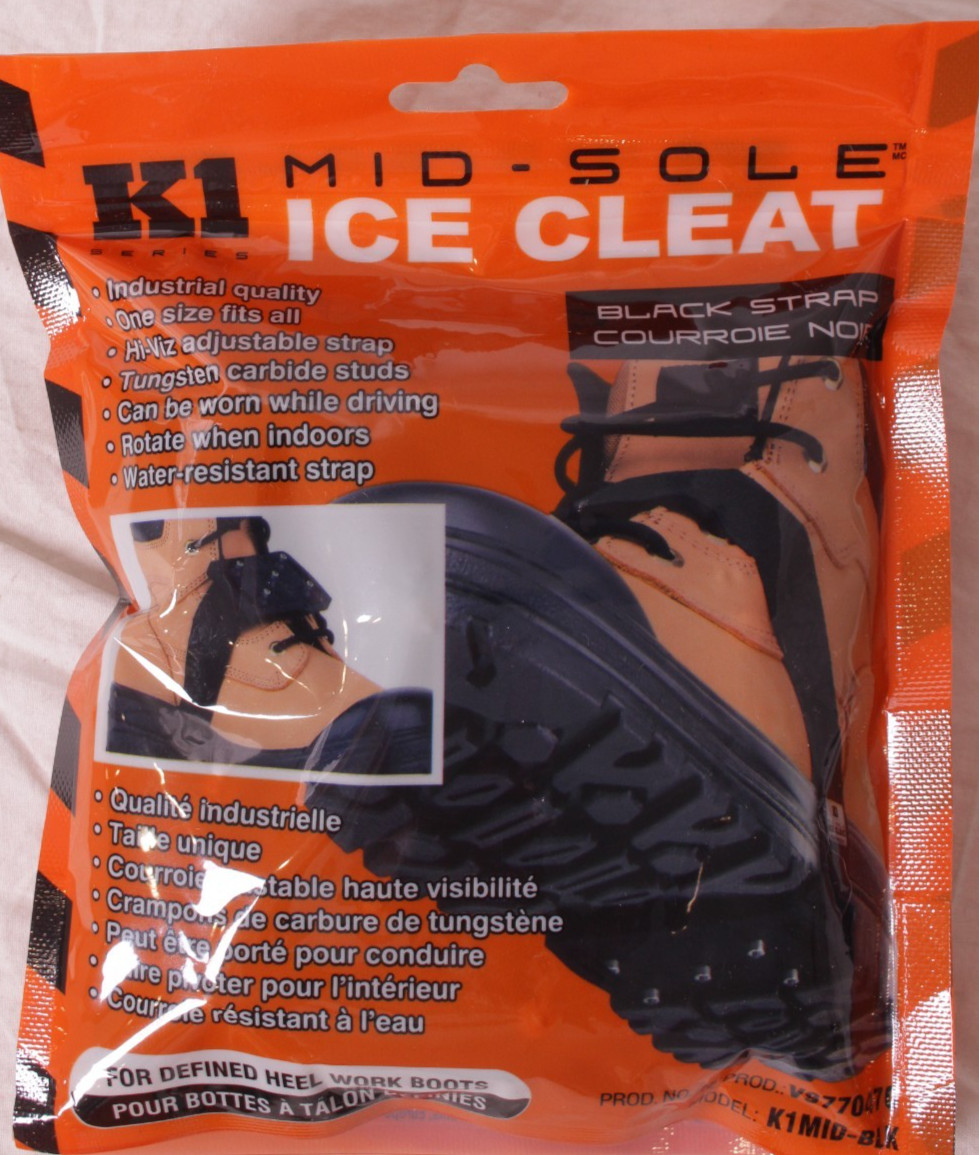 NEW K1 Mid-Sole Ice Cleats - Original Profile - Black (pair)