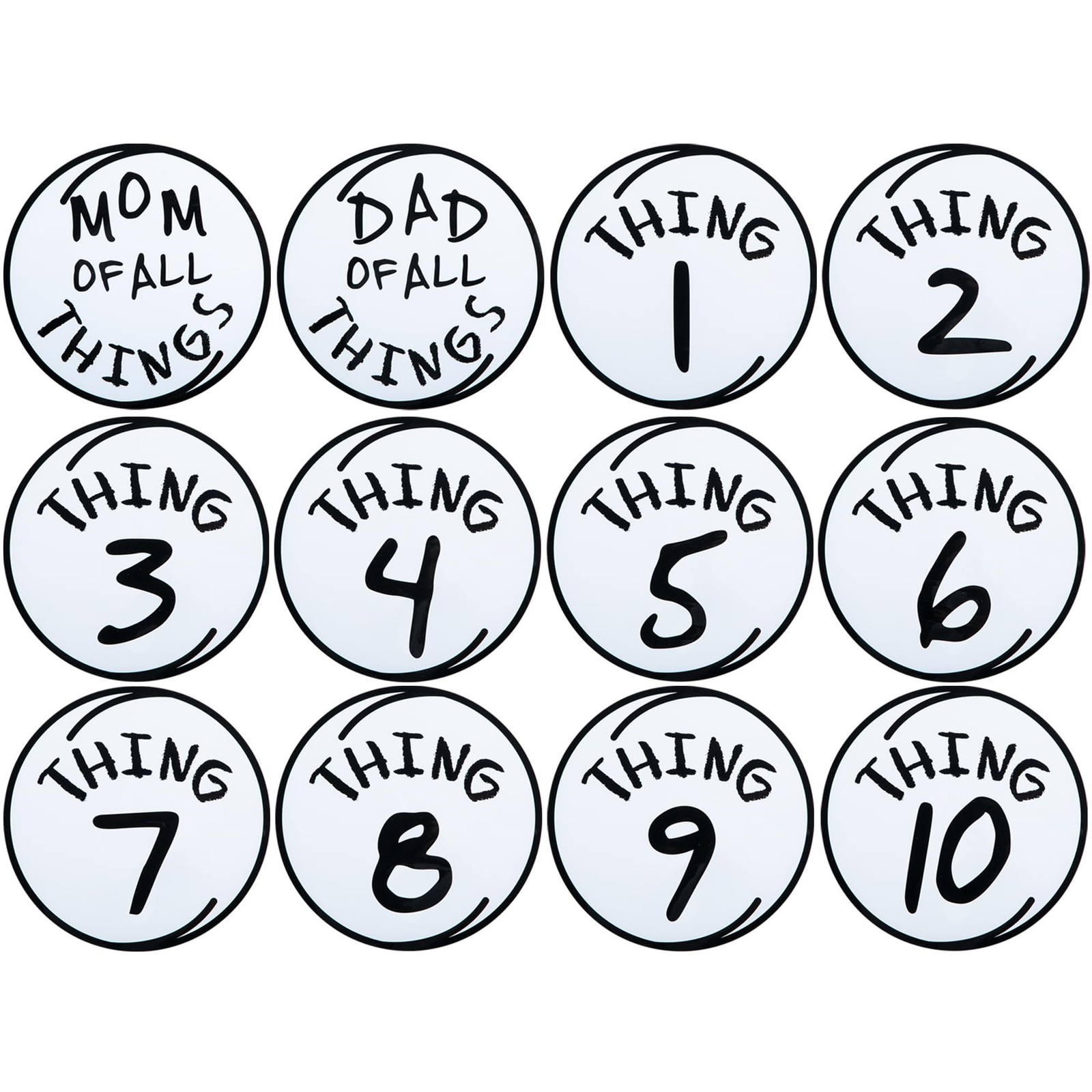 Thing Iron On Printed Patch 7.9 Inch Theme Costume DIY Accessories 12 PCS