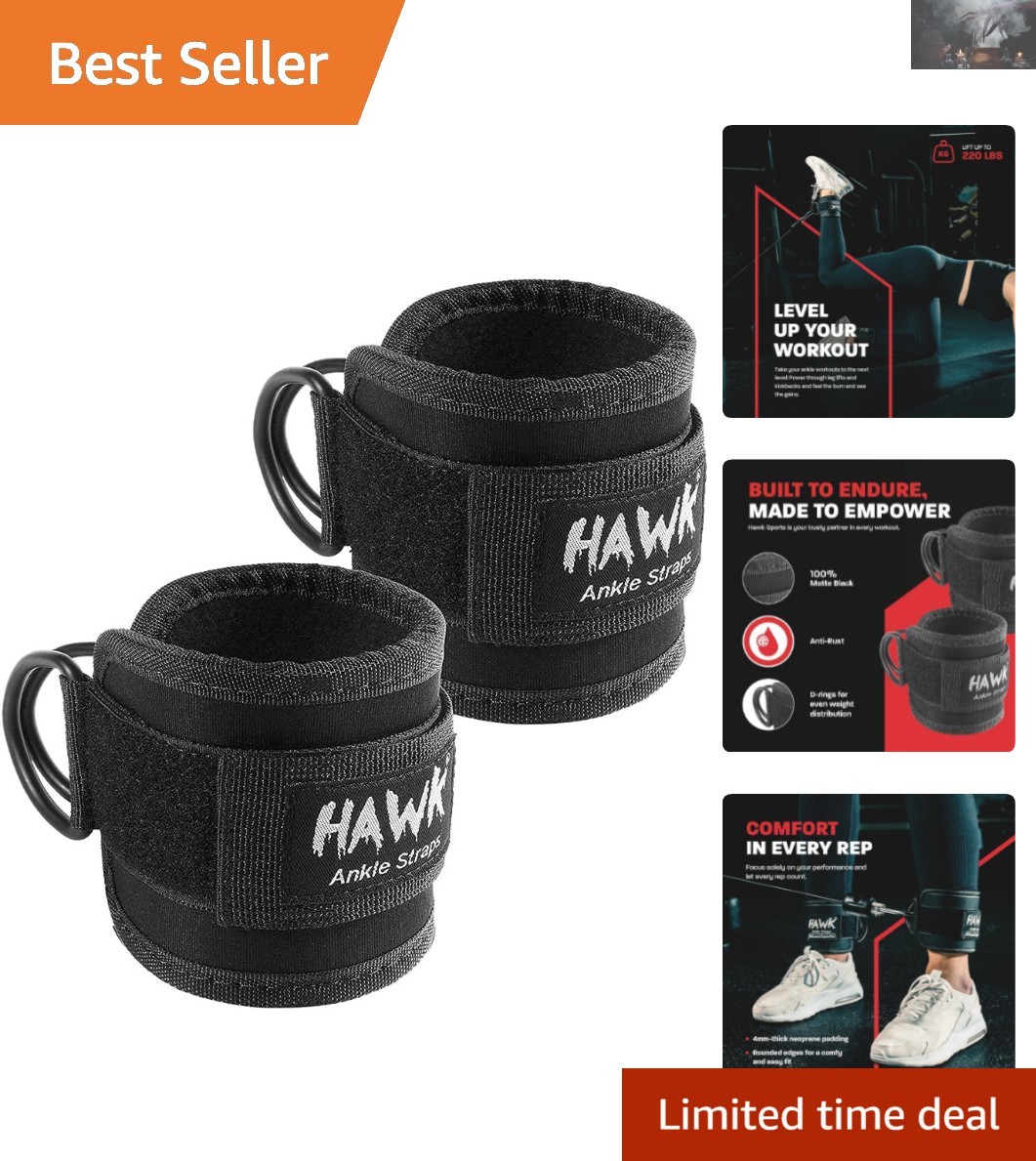 Adjustable Glute Kickback Ankle Straps for Enhanced Lower Body Strength Training