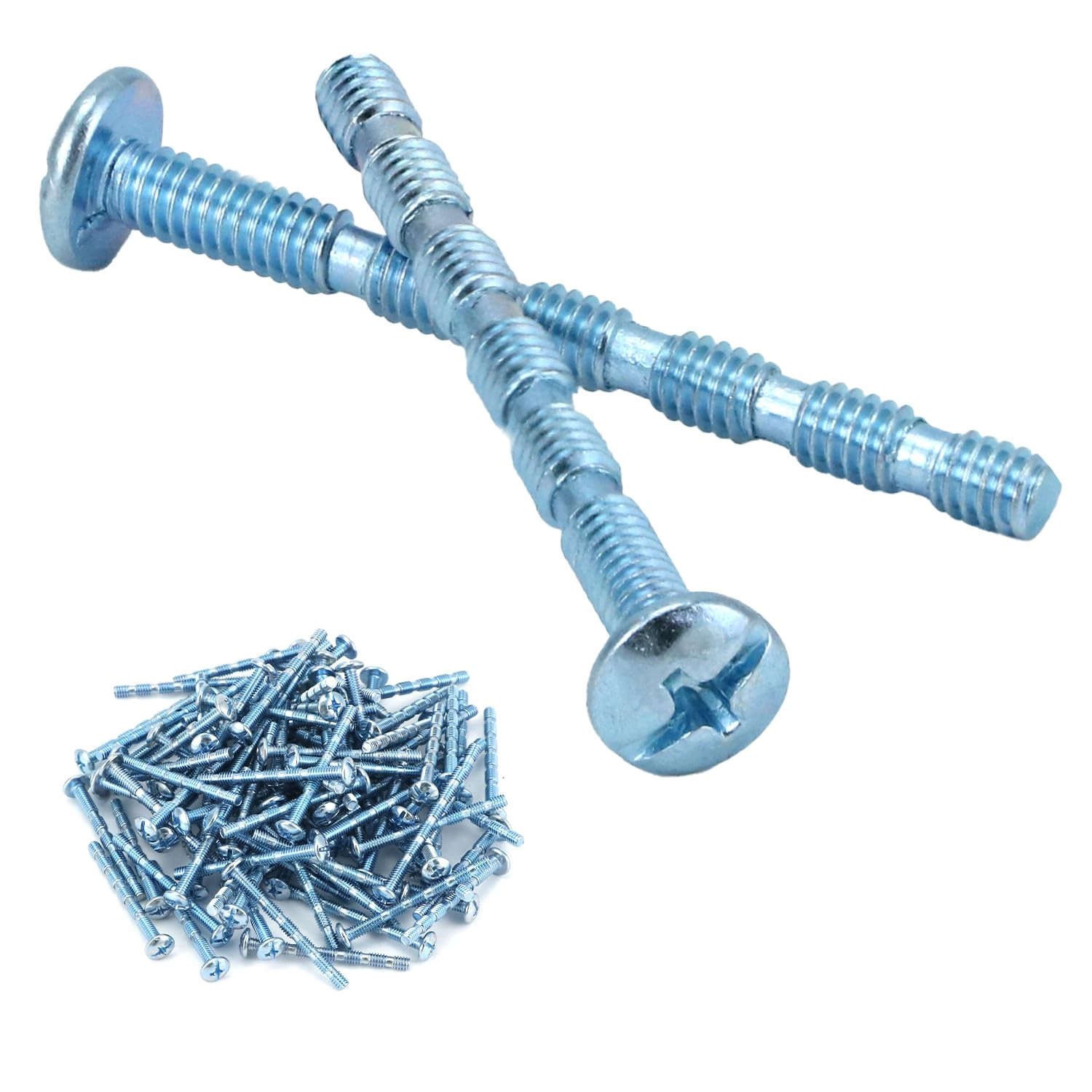 100 Pack Truss Head Break Away Screw, #8-32 Thread, 1-3/4 Inch Length, Zinc Plat