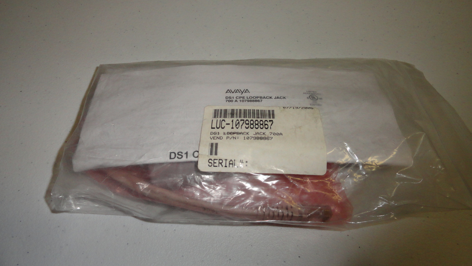 UU13:  Avaya DS1 CPE Loopback Jack 700 A 700406101