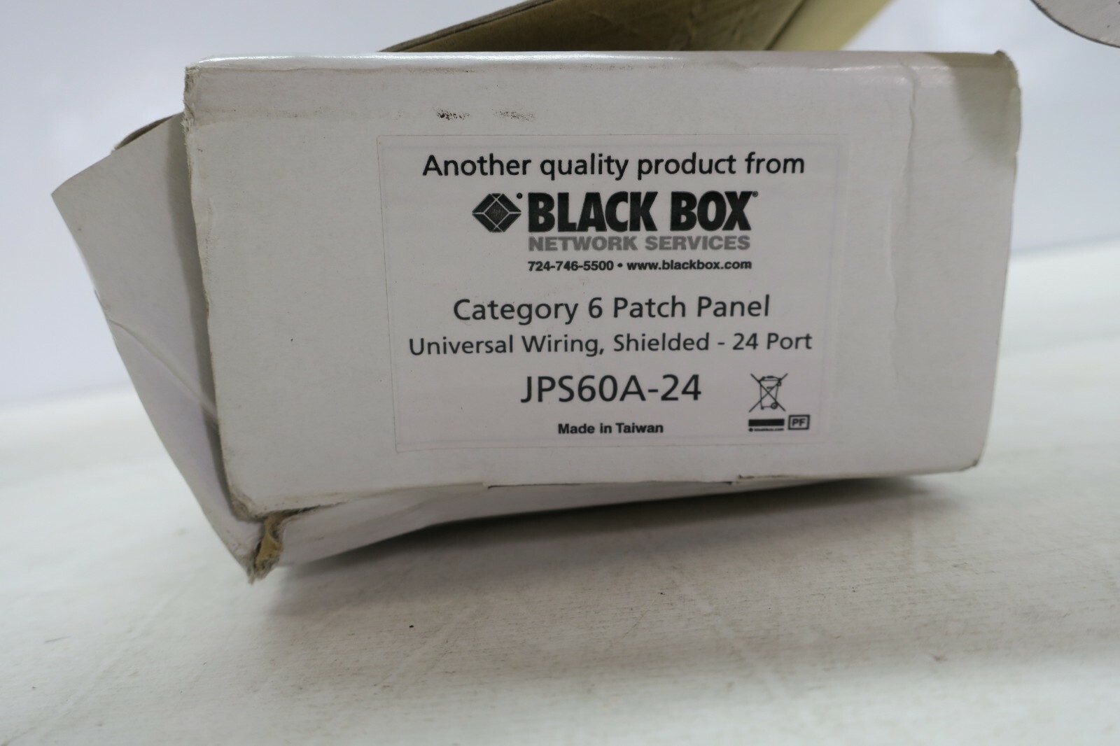 Black Box Network Services JPS60A-24 Cat6 Shielded Patch Panel 24 Port Universal