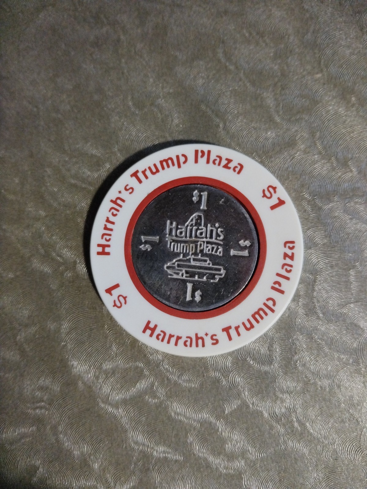 Harrah's at Trump Plaza Hotel Casino Atlantic City New Jersey $1 Casino Chip