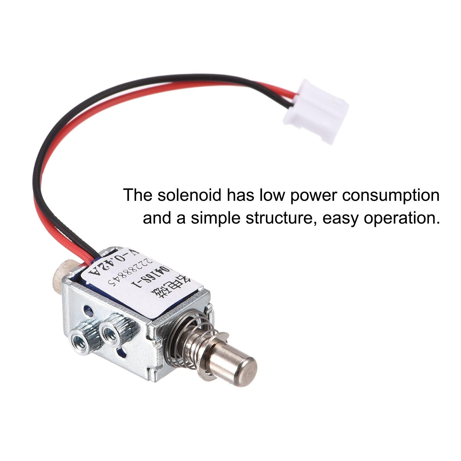 Mini Electromagnetic Solenoid Push Pull Type DC12V 0.42A,