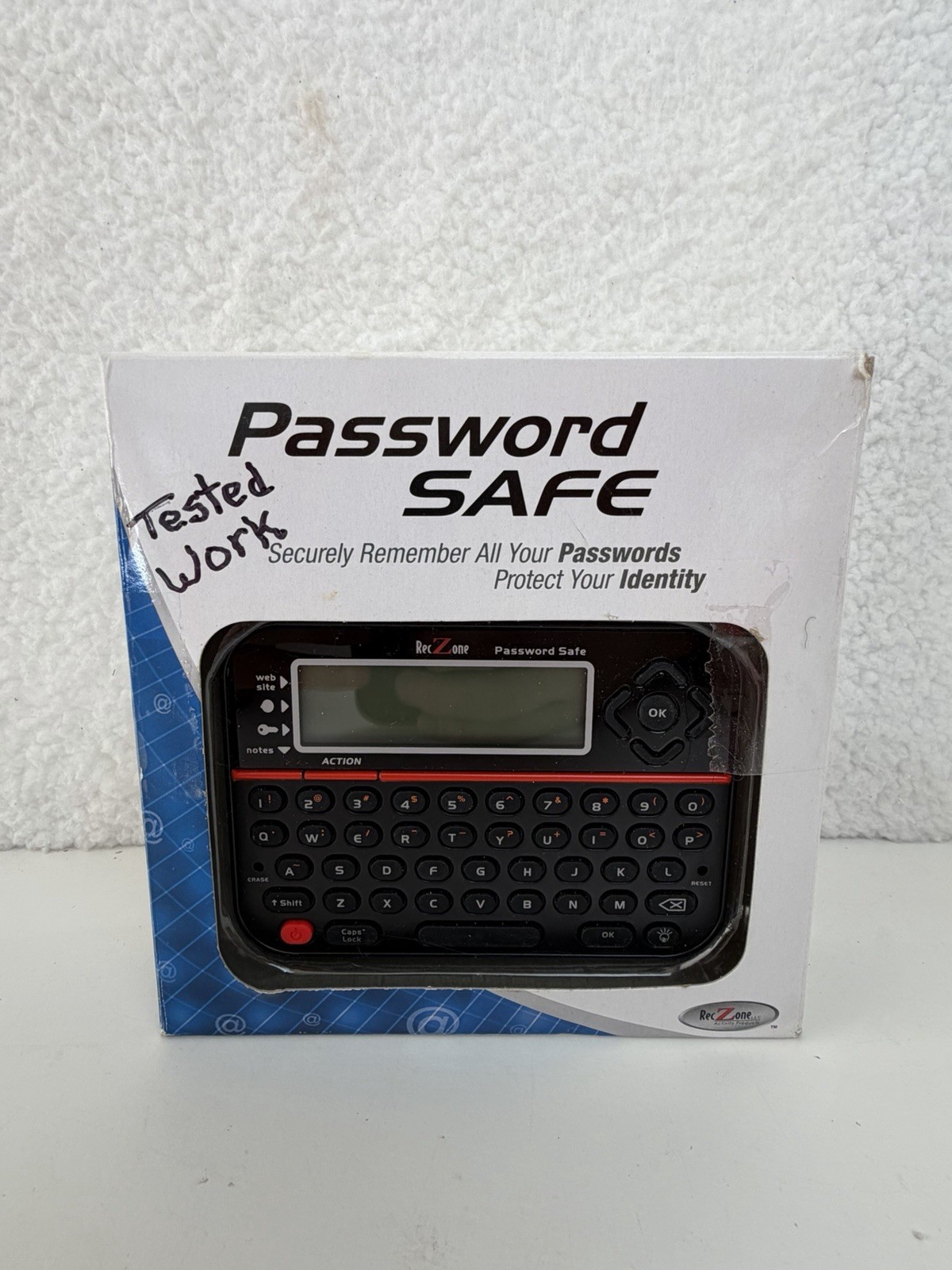 RecZone Password Safe Model 595 Digital Organizer Vault Stores Logins Securely