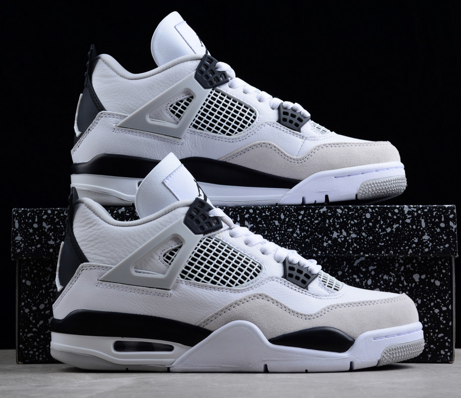 Jordan 4 Retro Military Black Men's Basketball Shoes Mid Top Us Size7-12