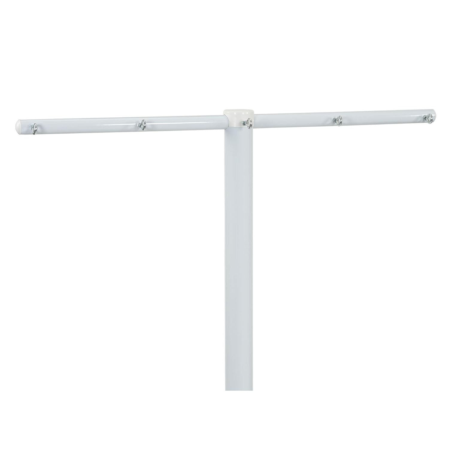 Mega Outdoor Clothesline Single T-Post White