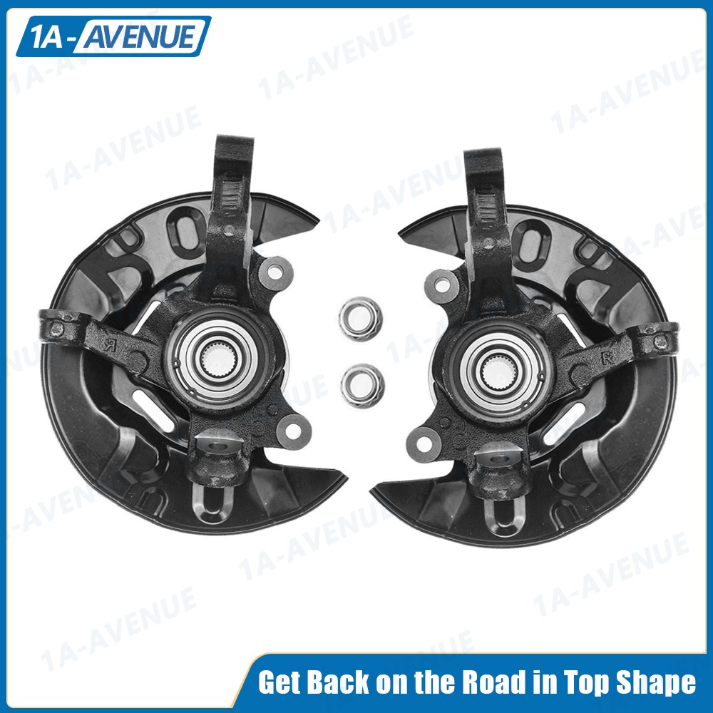 For 2011 - 2013 Hyundai Sonata Pair Front Steering Knuckles & Wheel Hub Bearings