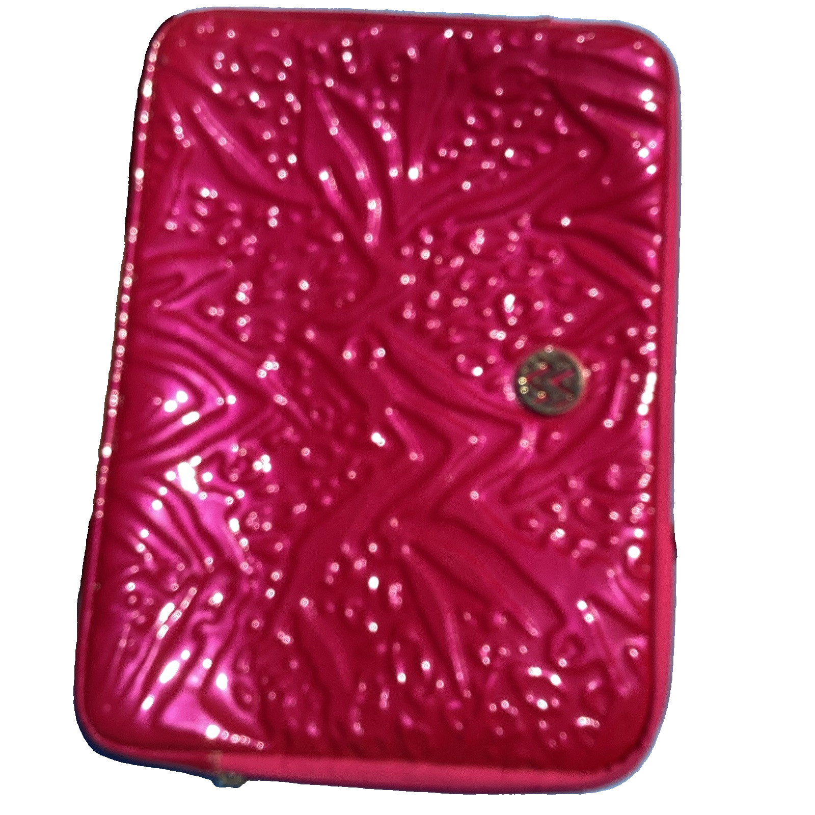 Macbeth Margaret Jones Quilted Vinyl Laptop Case FUSHIA Pink Velour Interior Zip
