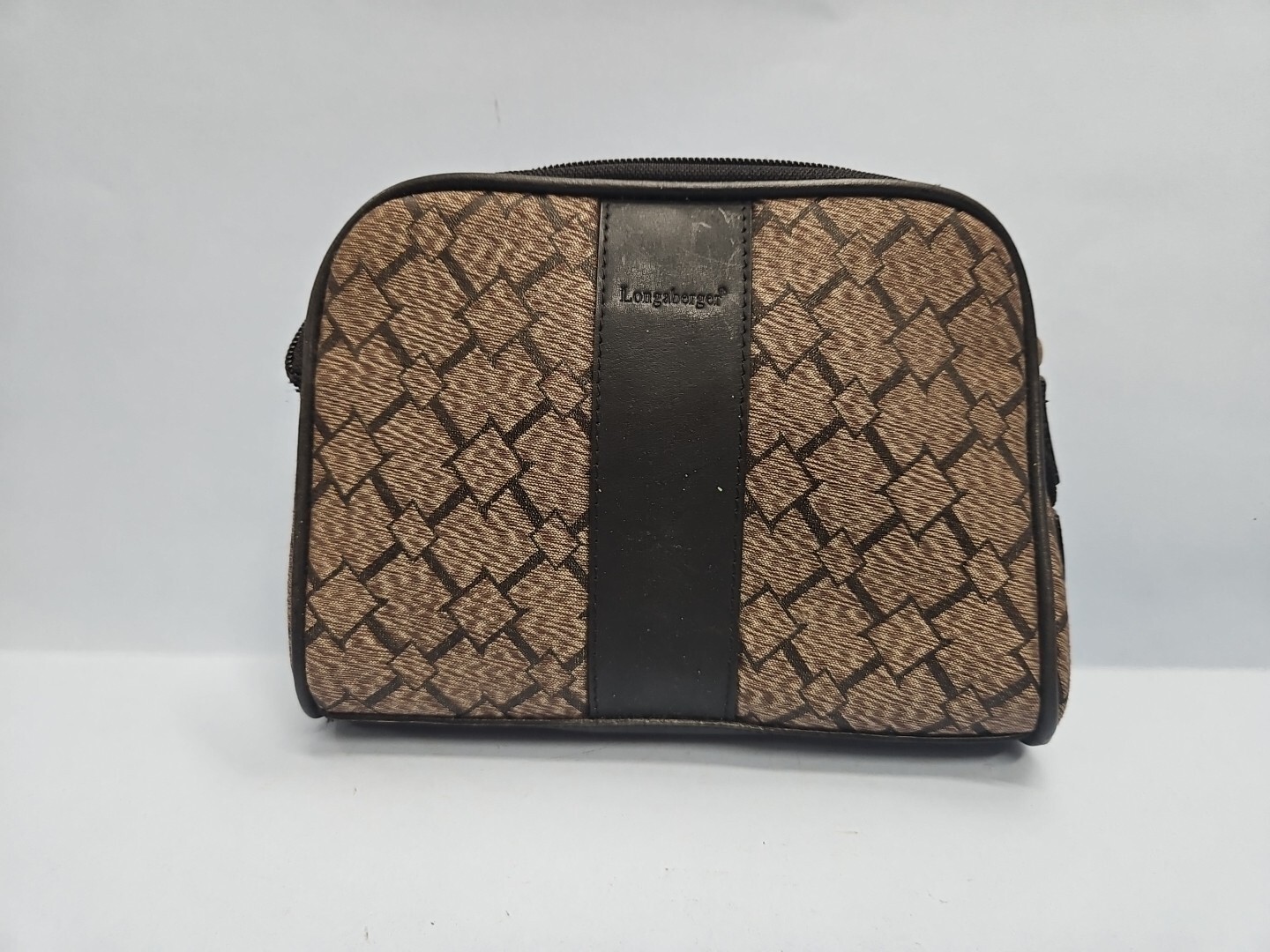 Longaberger Signature Collection Cosmetic Bag  With Zipper