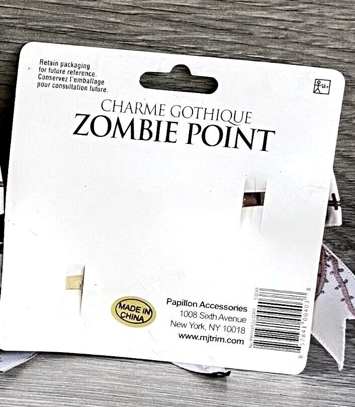 Gothic Romance Zombie stitch bows 2 Ct per pack Halloween accessory