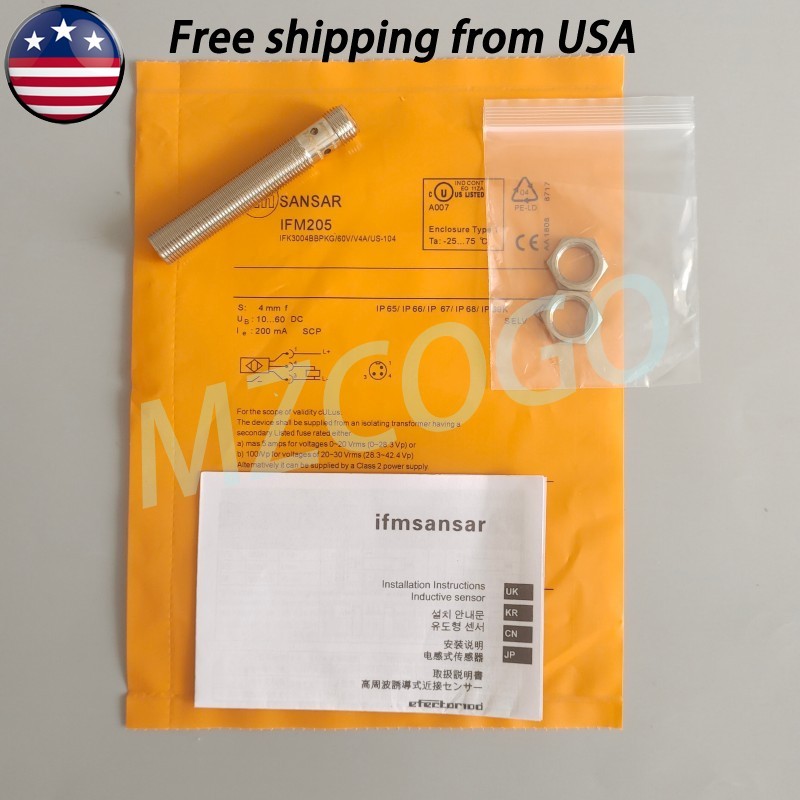 For IFM IFM205 Inductive Proximity Switch Sensor 10-60VDC 200mA Free Shipping US