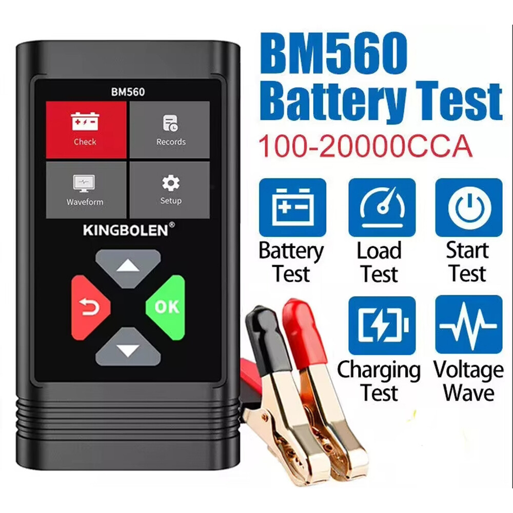 Car Battery Tester 6V 12V Battery Load Tester Cranking Charging Analyzer 2000CCA