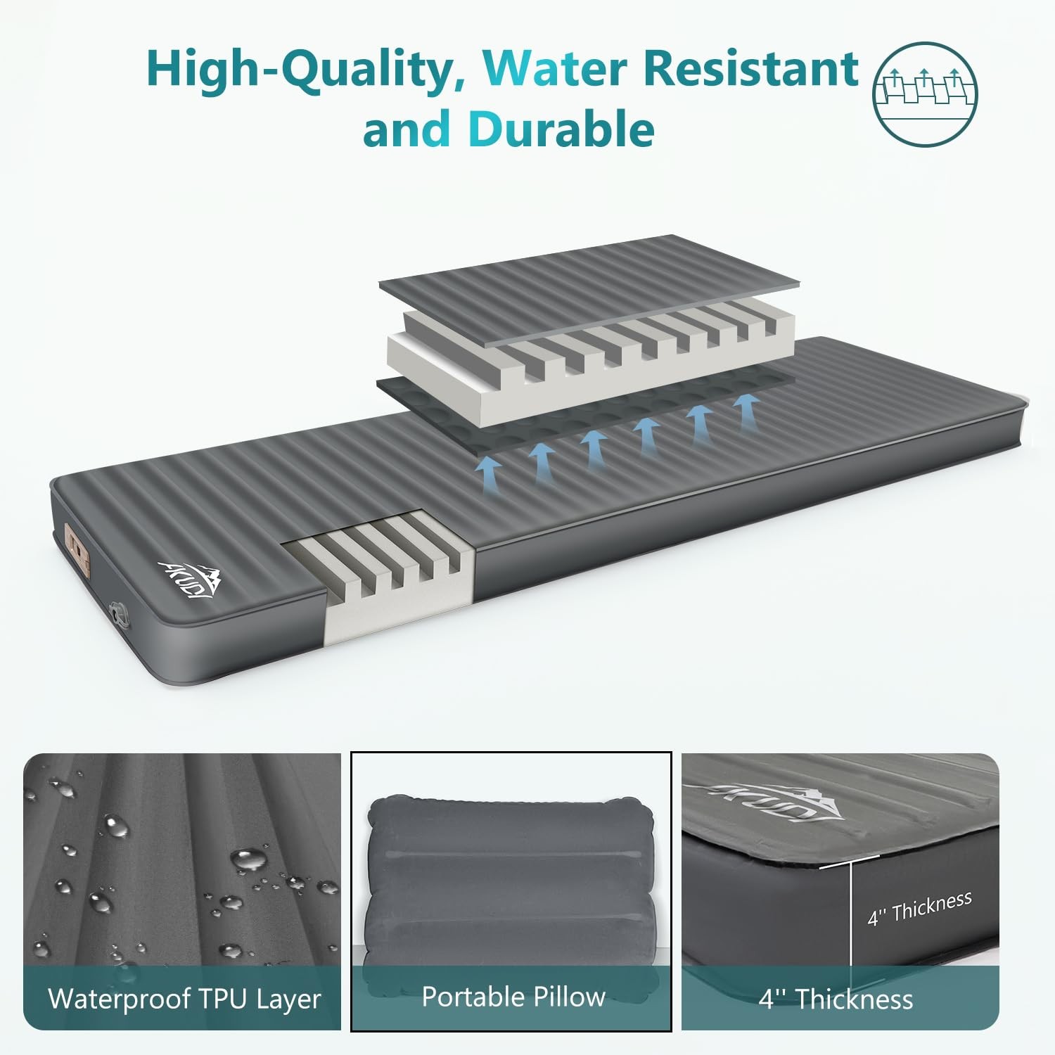 Self Inflating Sleeping Pad with Electric Pump