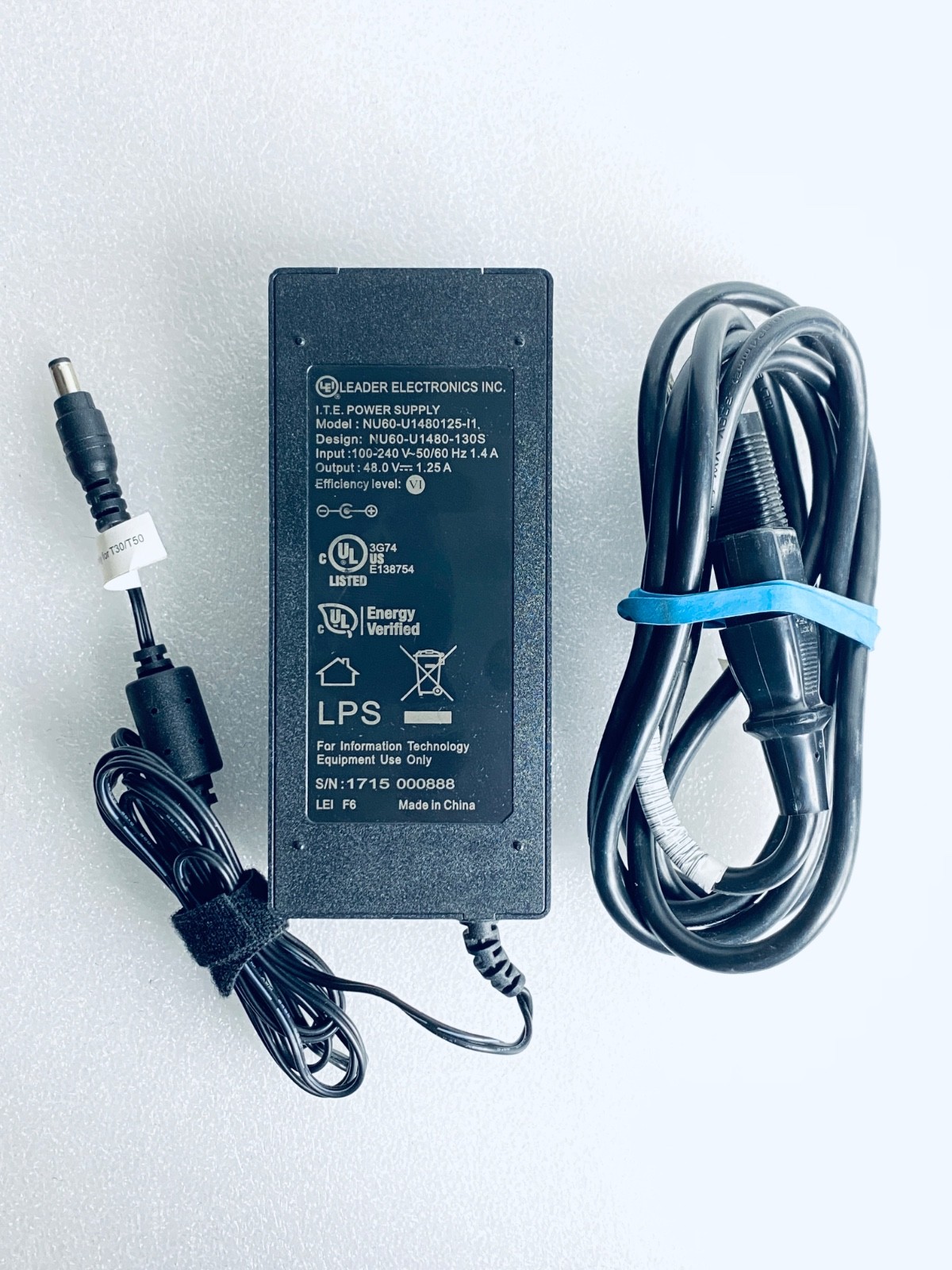 WatchGuard NU60-U1480125-I1 Firebox T30-W AC Adapter "ONLY" 48V 1.25A -SEE VIDEO