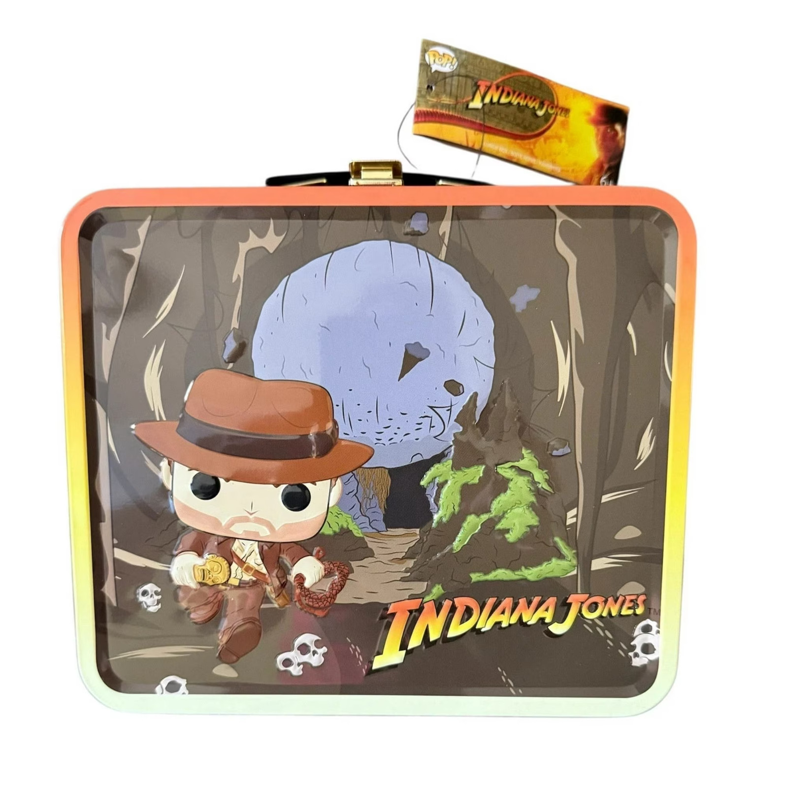 Funko Indiana Jones Metal Embossed Lunch Box Tin Collectible Lucasfilm 8x7x4in
