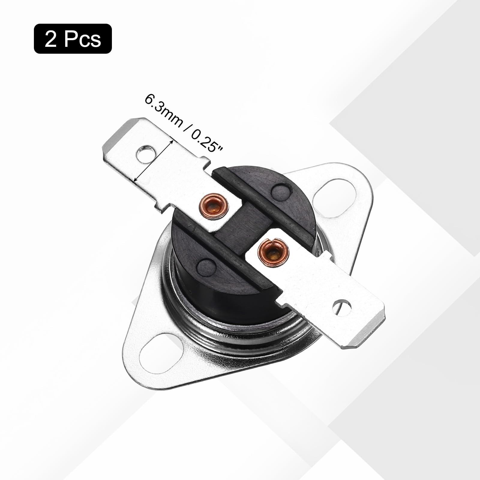 2 Pack KSD301 Temperature Switch 40C 104F 16A NC Snap Disc Thermostat Oven Micro