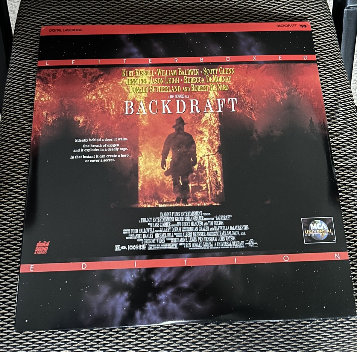 Backdraft Letterbox Laserdisc LD Kurt Russell Robert DeNiro 2 Disc