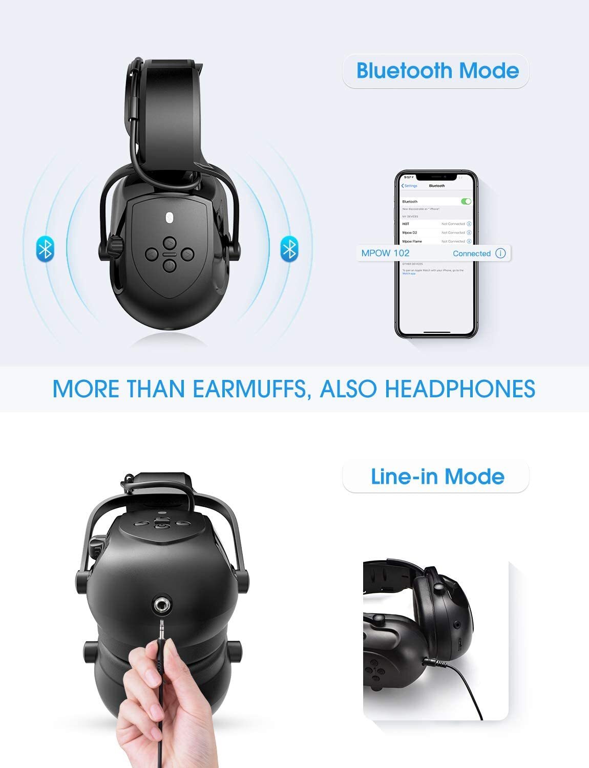 Electronic Hearing Protector Noise Canceling Ear Muffs Shooting Tactical Headset