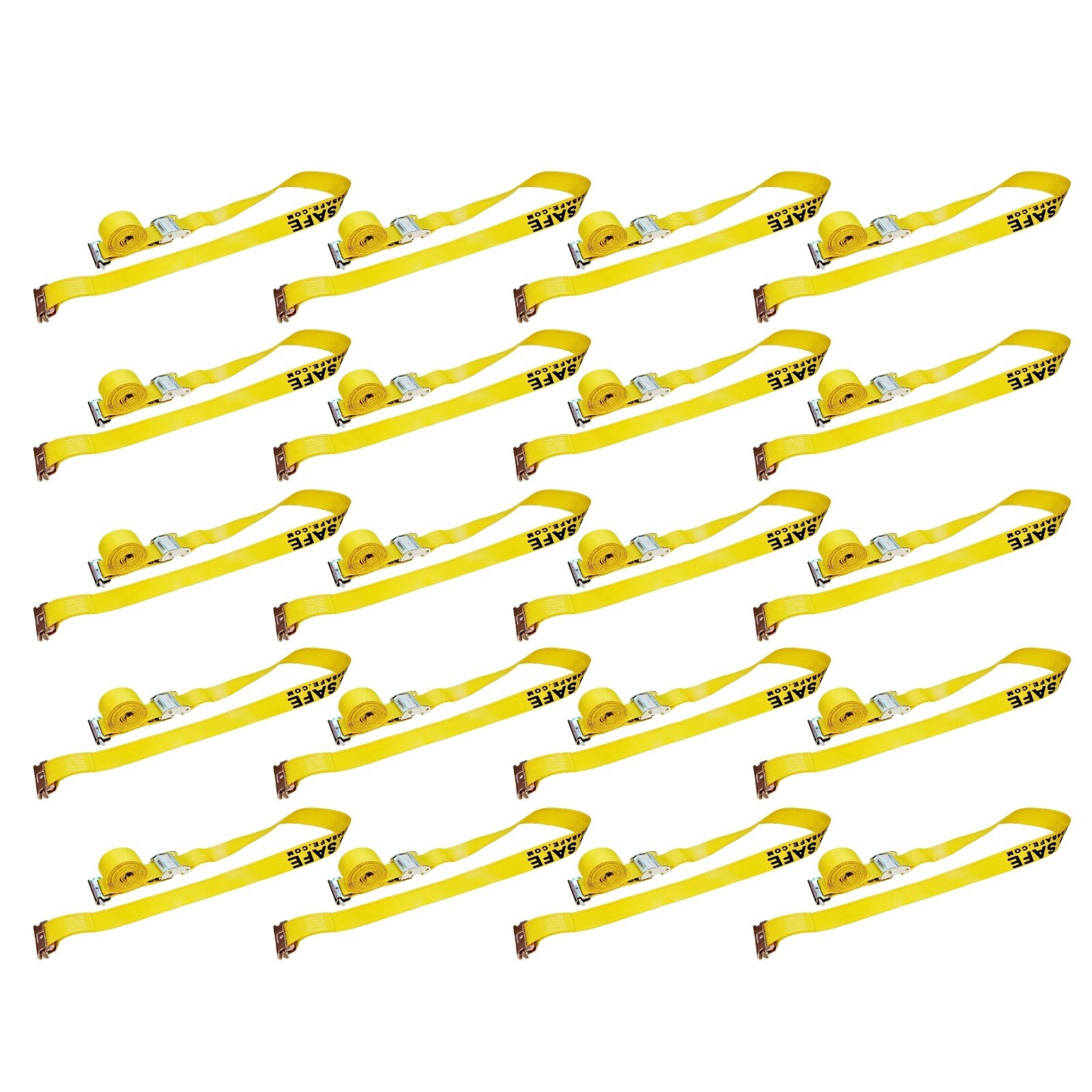 20 Pack 2" x 12' E-Track Cam Buckle Strap Truck Trailer Enclosed Cargo Tie Down