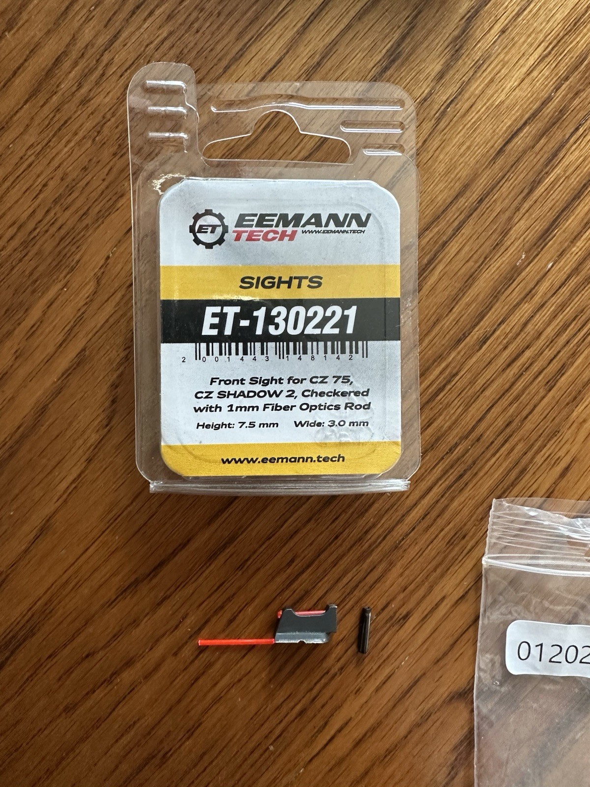Eemann Tech Front Sight For Cz 75 Pistol