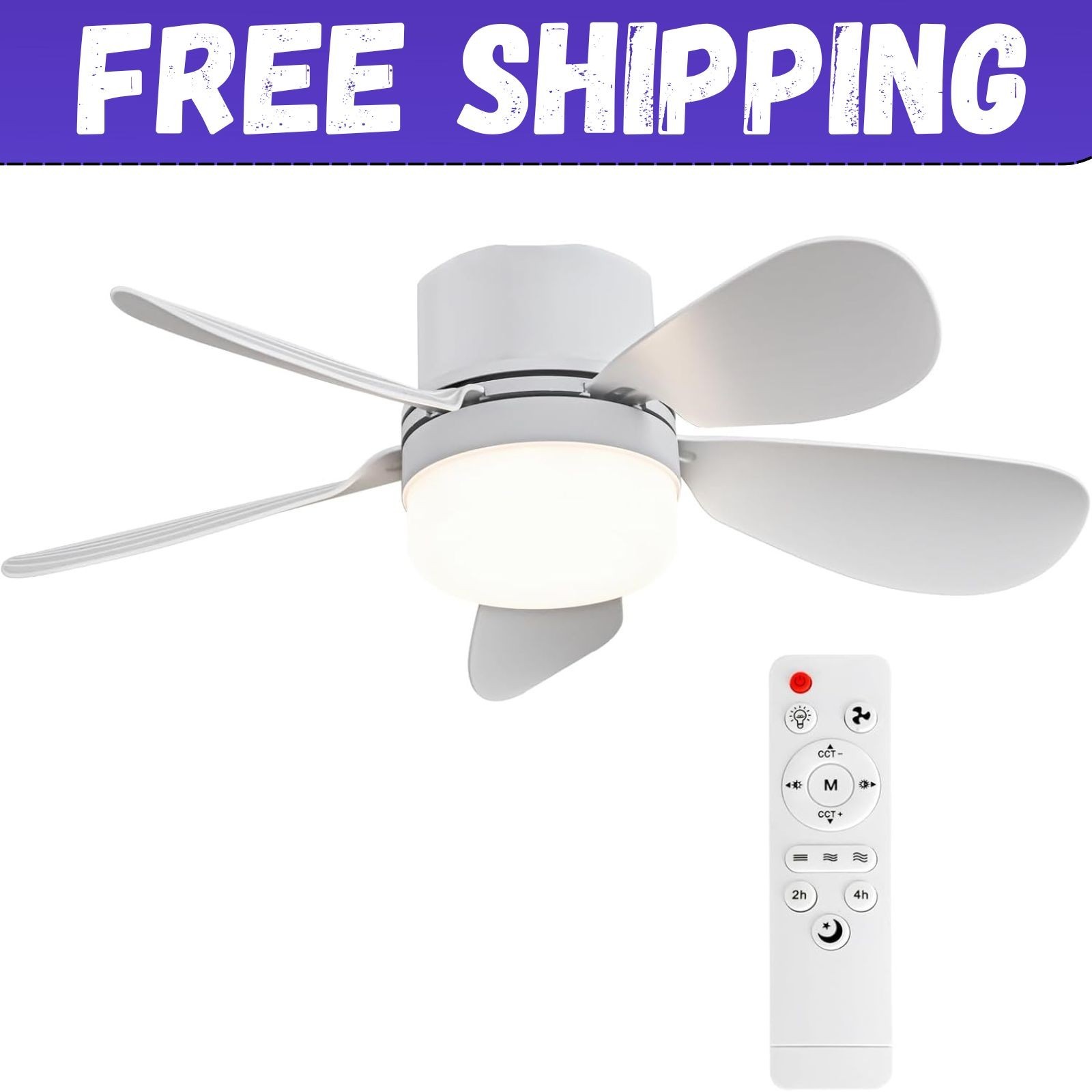 Socket Breeze Socket Fan Light with Remote Control, Portable Small Ceiling Fans