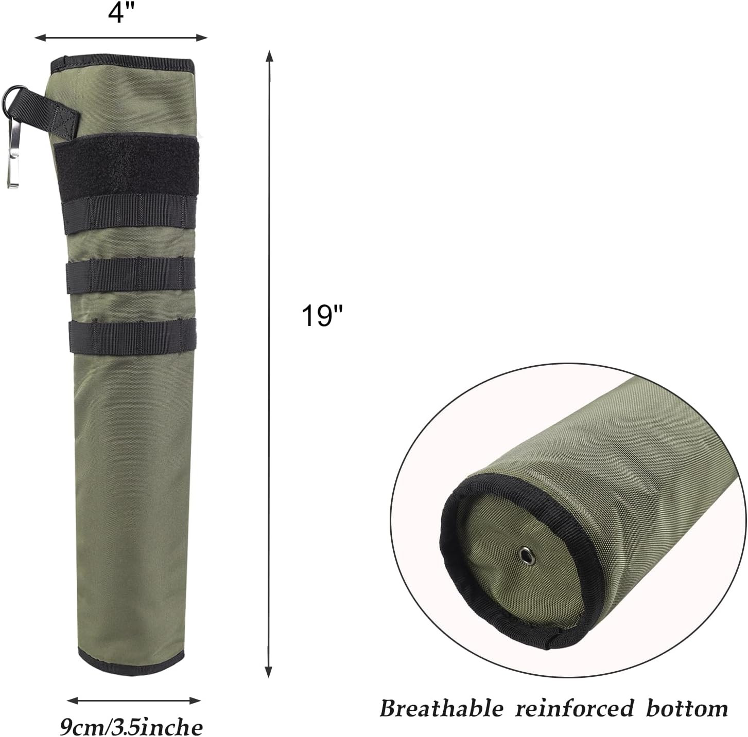 KRATARC Archery Lightweight Back Arrow Quiver Dual Use Foldable Compact Hip