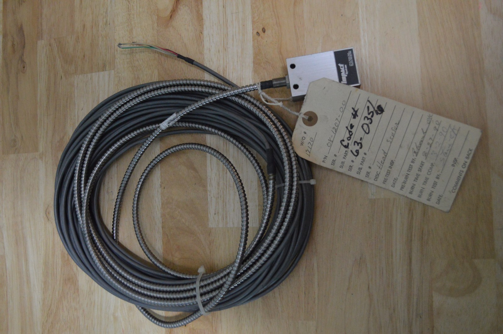 Impact Systems 08-1207-00 Head Sensor Cable Assembly  NEW NOS FREE SHIPPING
