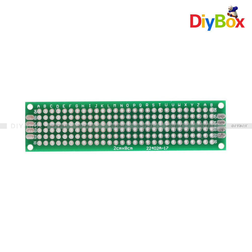 5PCS Double Side Prototype PCB Tinned Circuit Board Universal Breadboard 2x8 cm